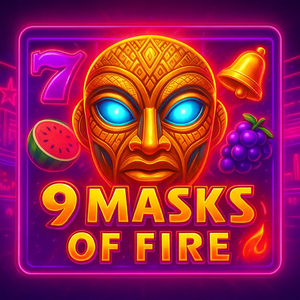 9 Masks Of Fire slot game screen at PokerBet Casino