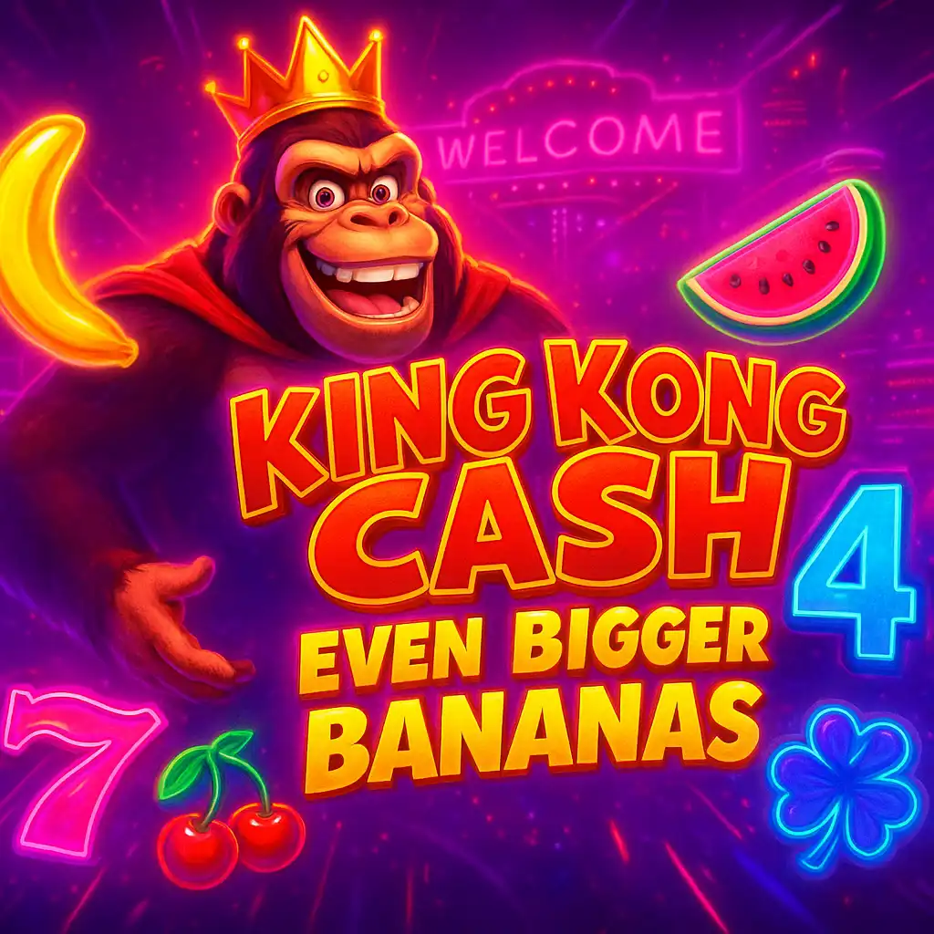 King Kong Cash Even Bigger Bananas 4 slot game screen at PokerBet Casino